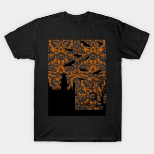 Ghotic Seamless Pattern - Addams Family House T-Shirt